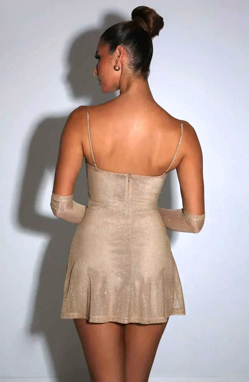 Funkelndes Minikleid mit glamourösem Akzent für Damen