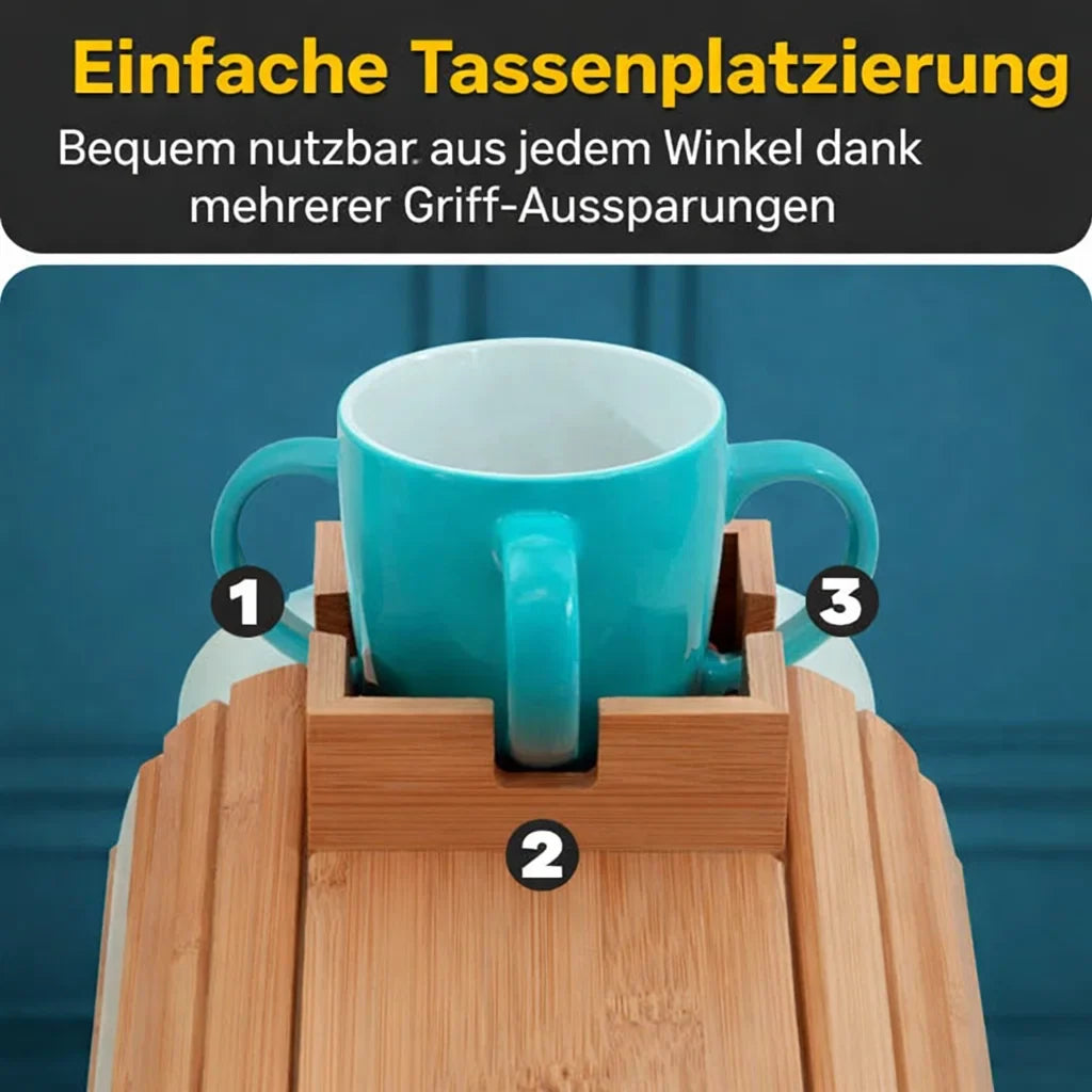 Bambus Armlehnen Tablett — Umweltfreundlicher Becher- und Snackhalter für das Sofa product image 3