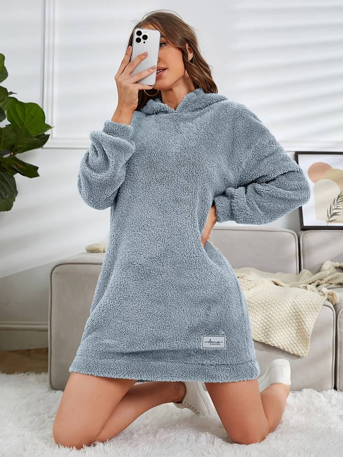 Gemütlicher Teddy Hoodie Für Herbstwärme Für Frauen