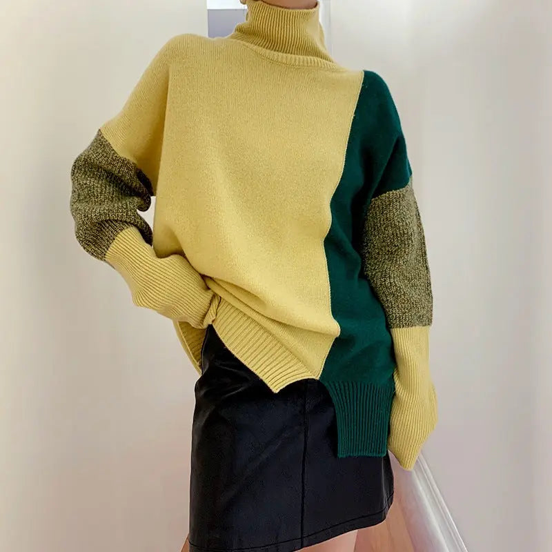 Gemütlicher Rollkragenpullover mit elegantem Sitz für Frauen