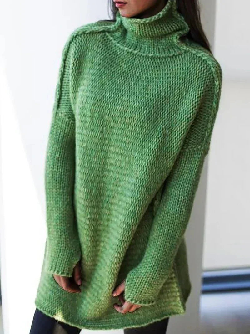 Oversize Rollkragenpullover Für Frauen