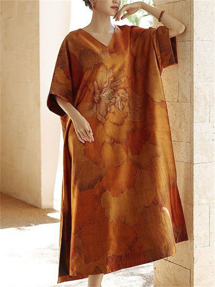 Graciana | Luftiges Oversize-Maxikleid mit Blumen
