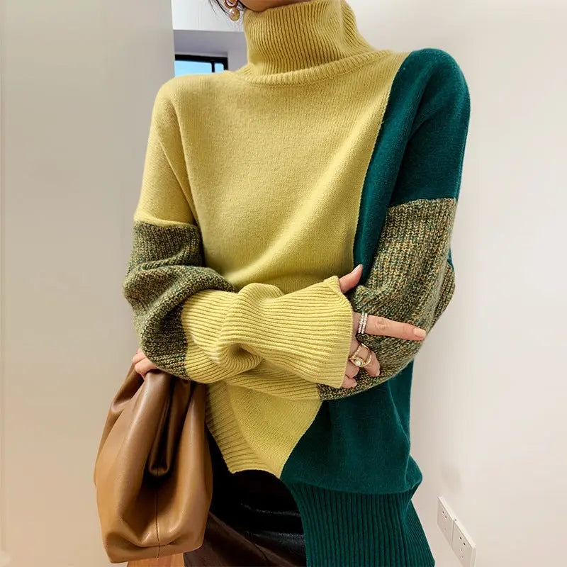 Gemütlicher Rollkragenpullover mit elegantem Sitz für Frauen