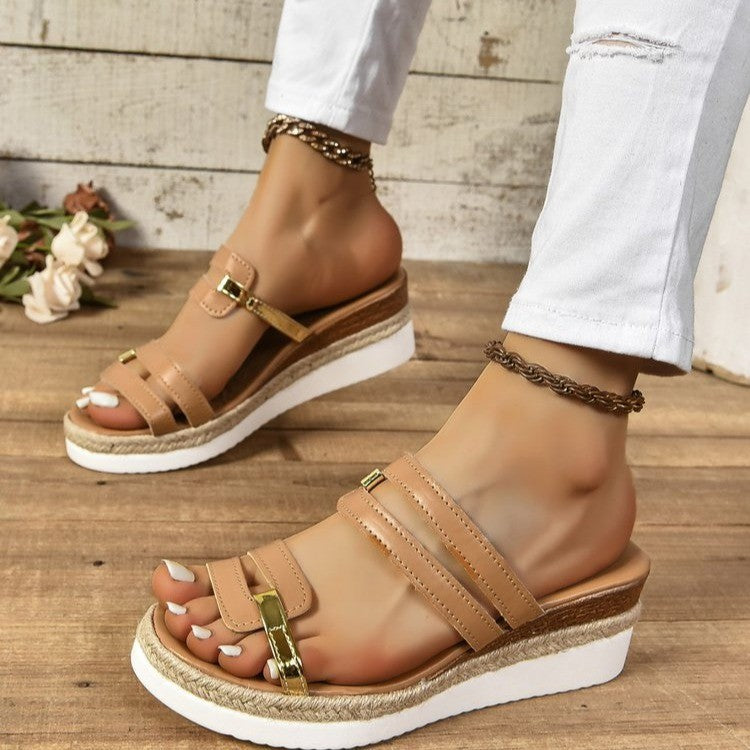 Telesia | Modische Wedges Sandalen