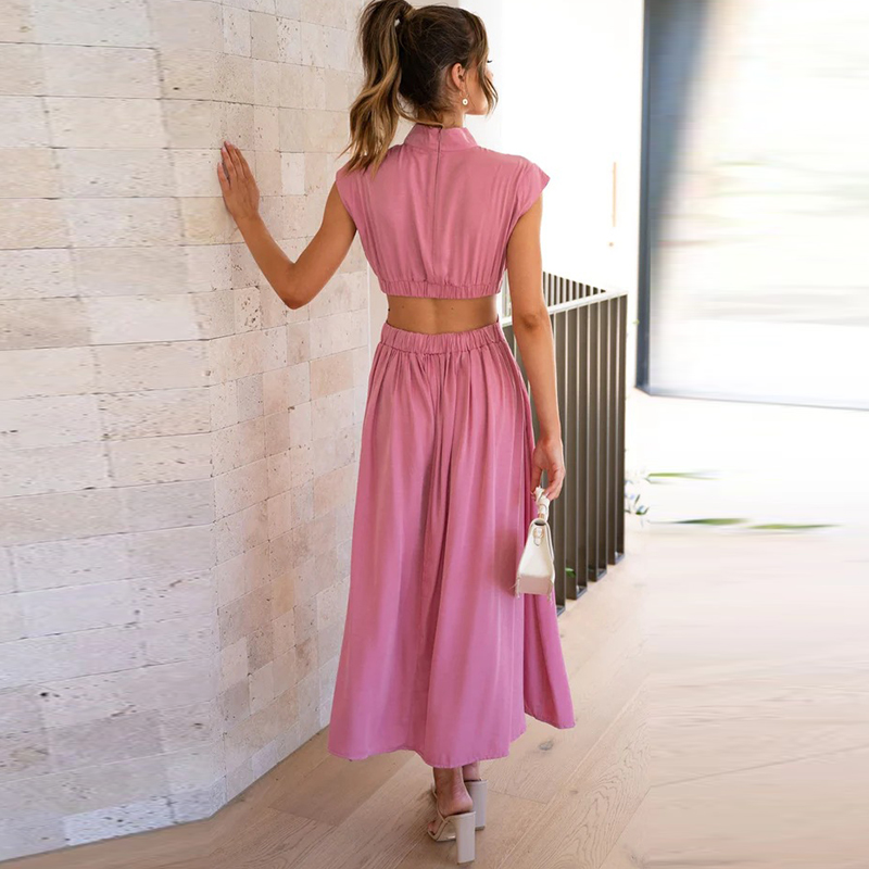 Delphina | Sommer Maxikleid mit Taillierung