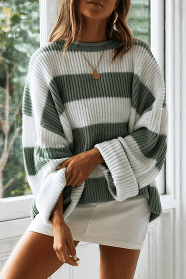 Moderner weicher Strickpullover mit langen Ärmeln Für Frauen