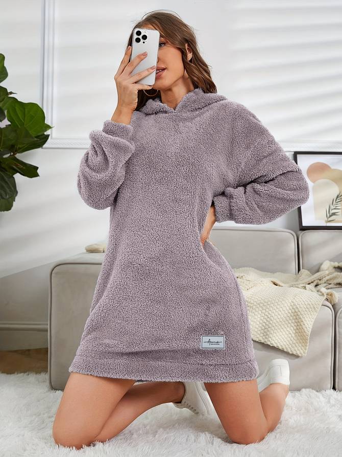 Gemütlicher Teddy Hoodie Für Herbstwärme Für Frauen