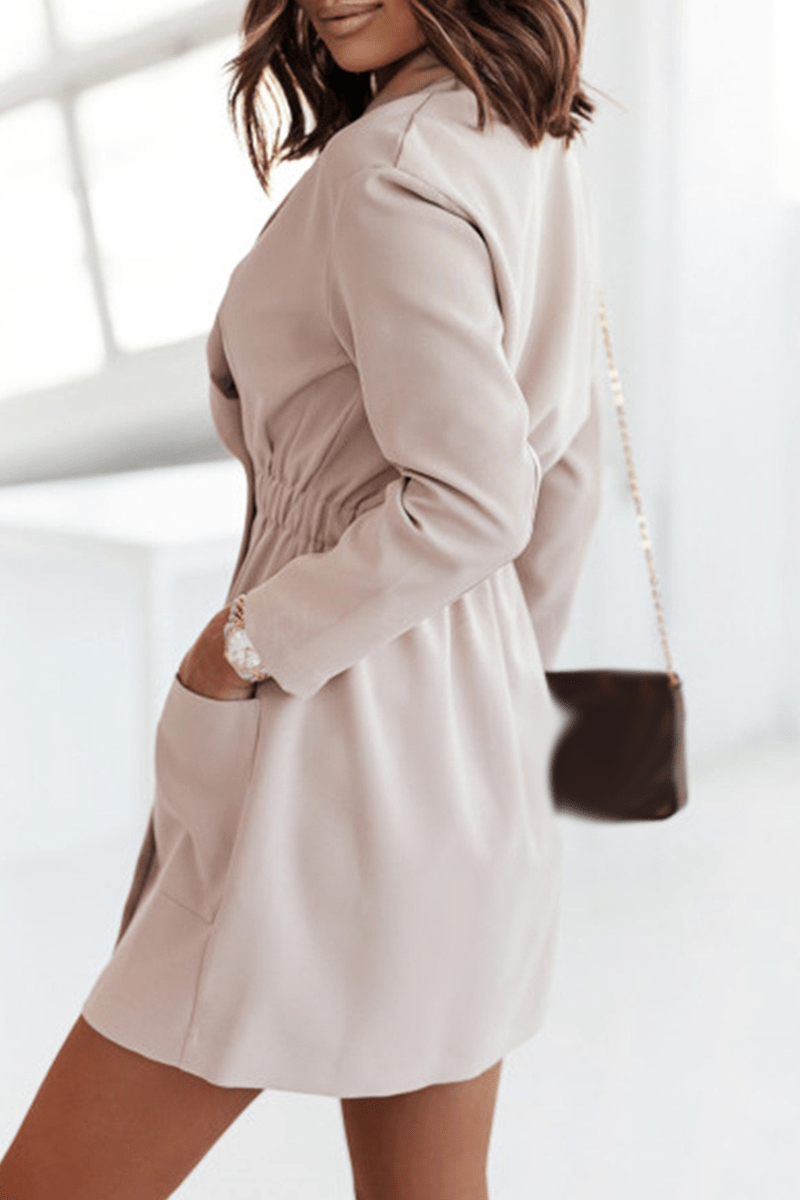 Blazerkleid Mit Großen Taschen Für Frauen