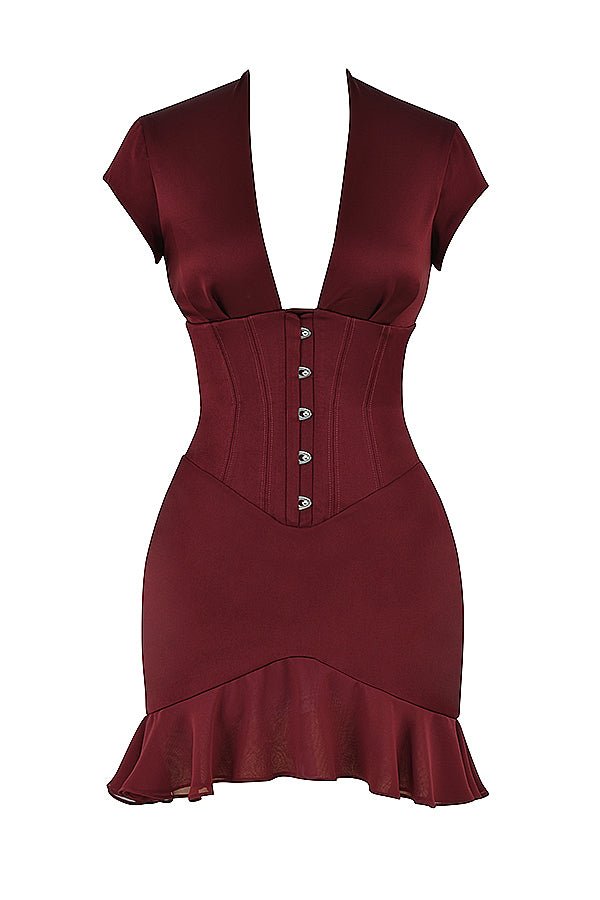 Rüschen Korsettkleid mit skulpturaler Eleganz für Frauen