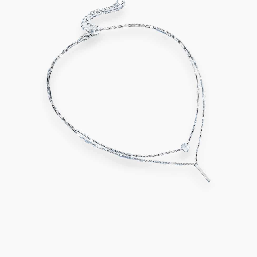 Strahlende Rasterkette mit elegantem Glanz für Damen