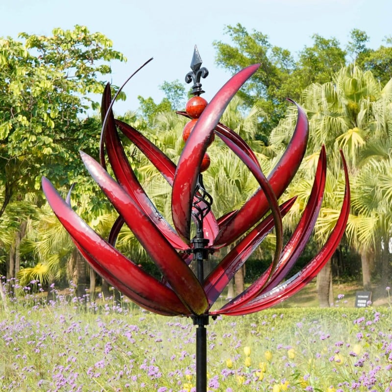 LotusTwist™ – Stilvolle Garten-Wetterfahne mit Lotusdesign [50% Rabatt]