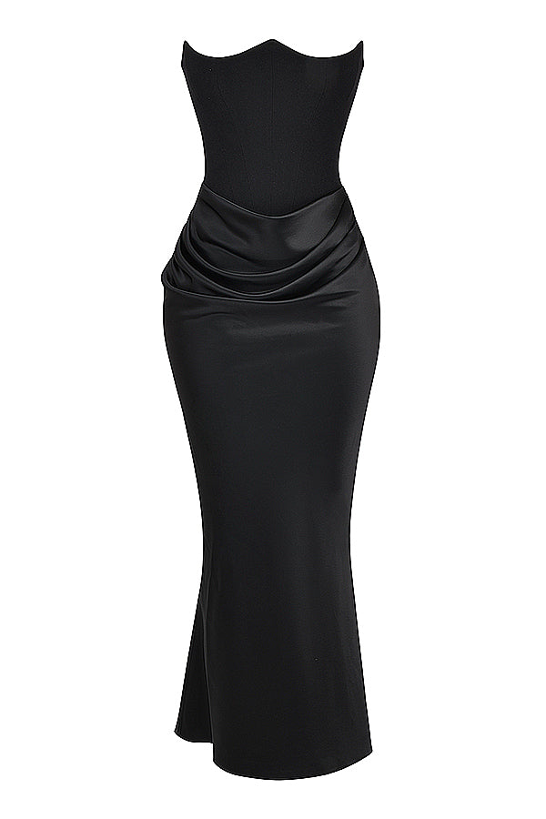 Avielle | Elegantes trägerloses Maxikleid