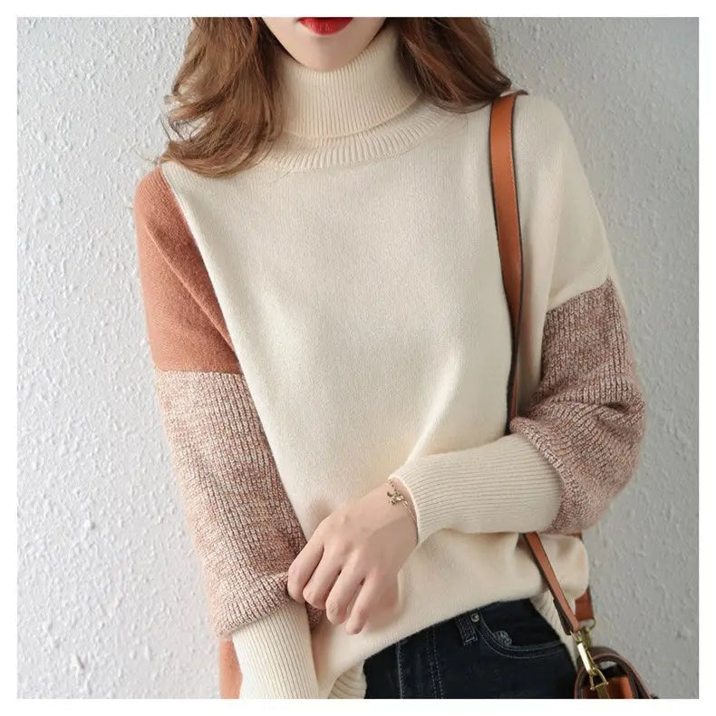 Gemütlicher Rollkragenpullover mit elegantem Sitz für Frauen