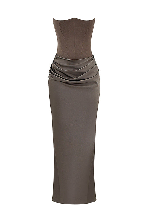 Avielle | Elegantes trägerloses Maxikleid
