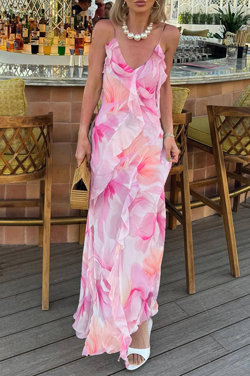 Elegantes Rüschenkleid mit Rückenausschnitt Für Frauen