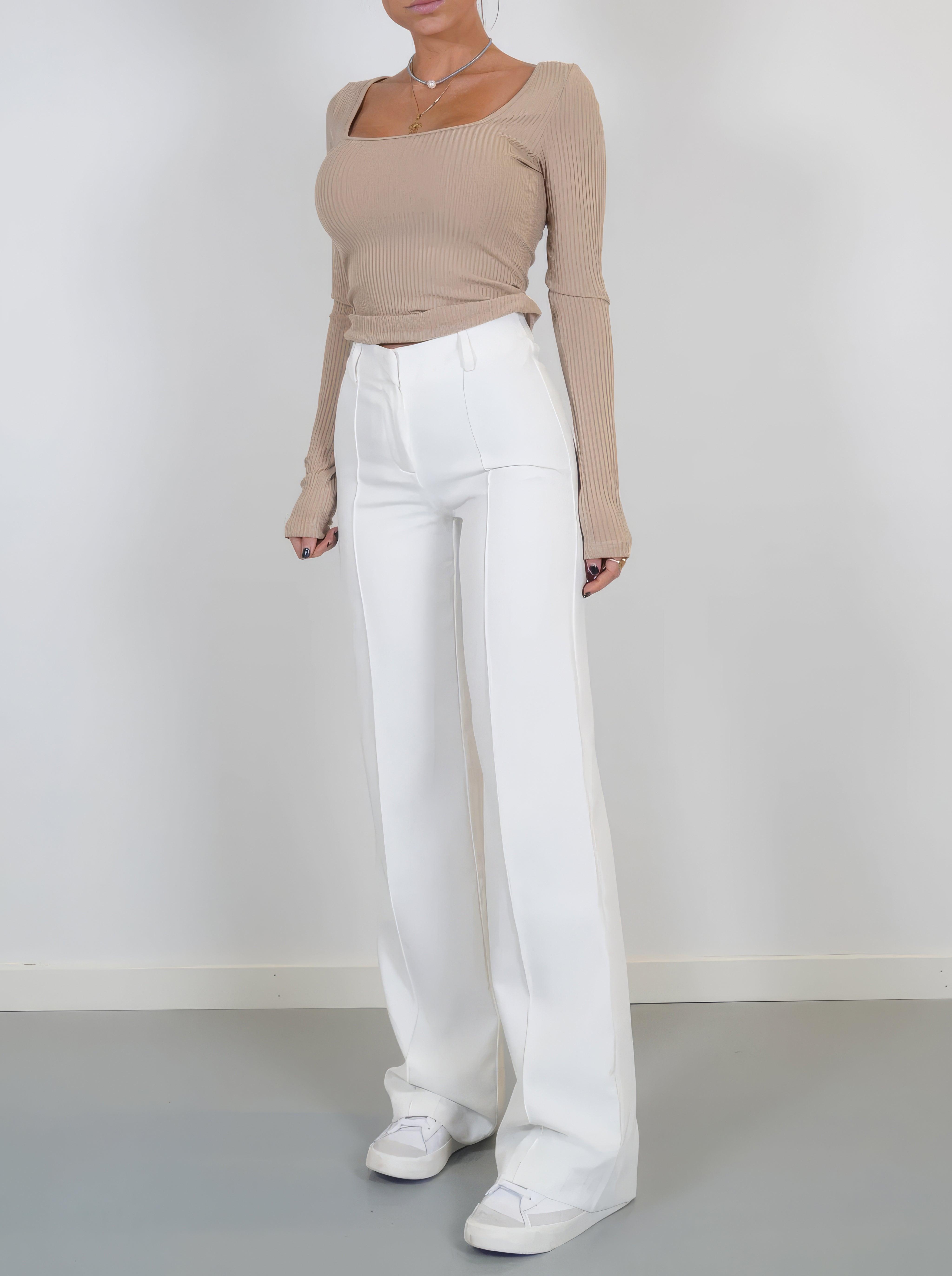 Erhöhte hochgeschnittene Hose mit mühelosem Stil für Damen