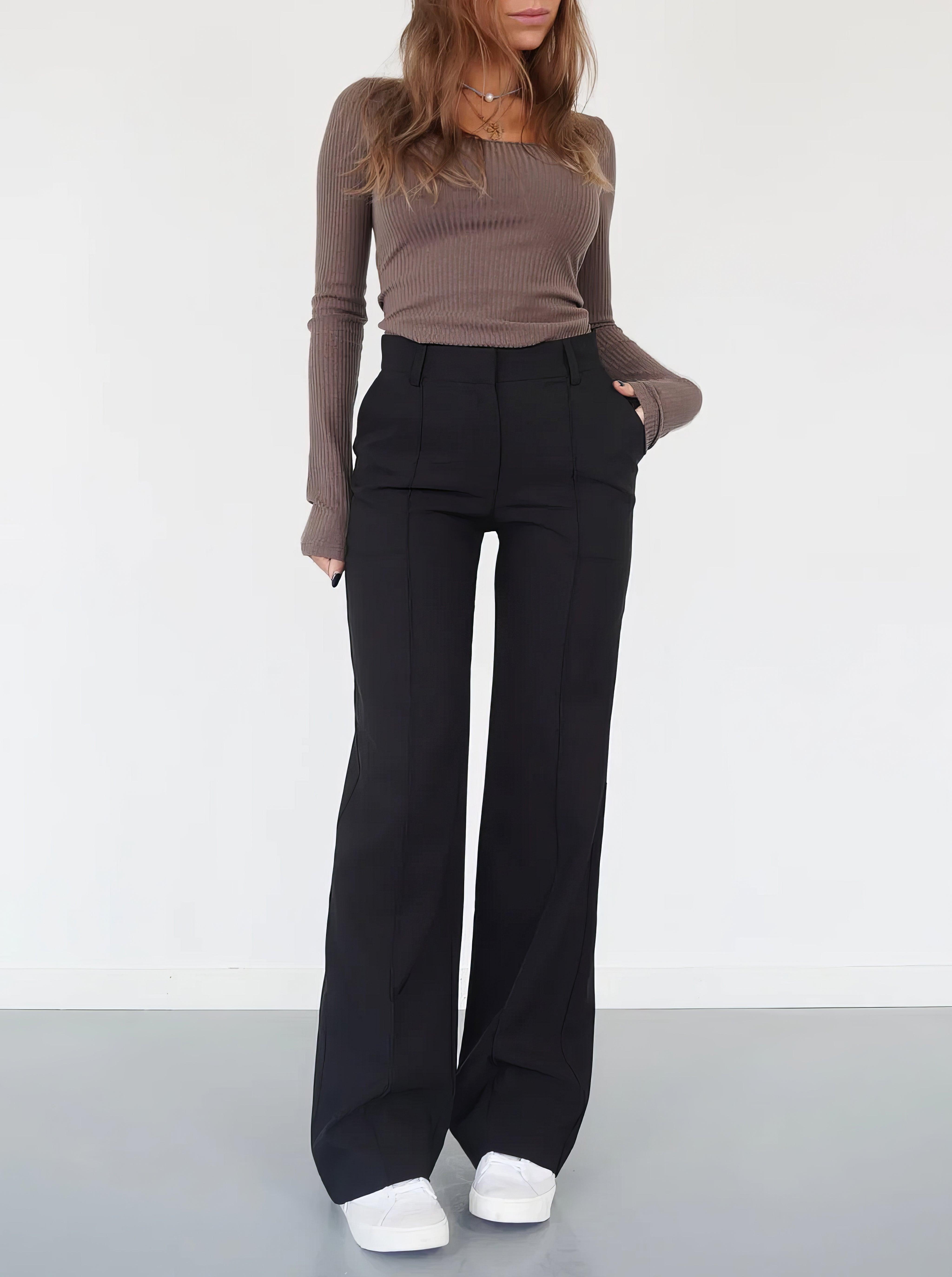 Erhöhte hochgeschnittene Hose mit mühelosem Stil für Damen