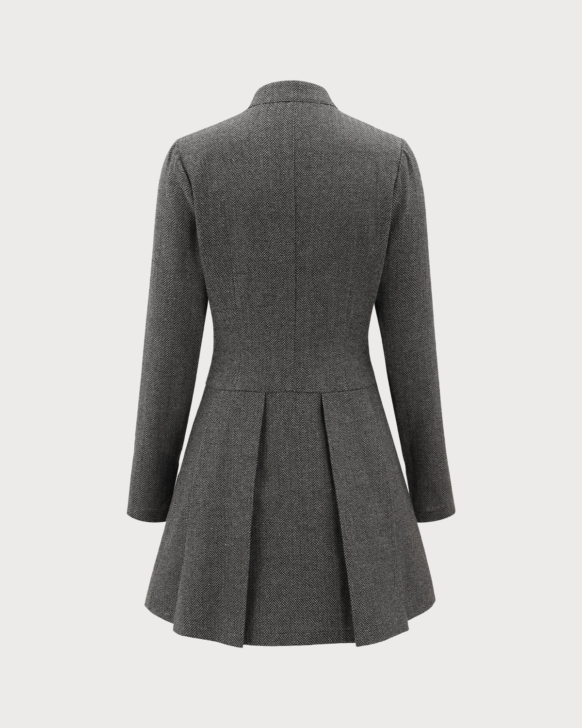 Addilyn | Falten Mini Kleid Grau