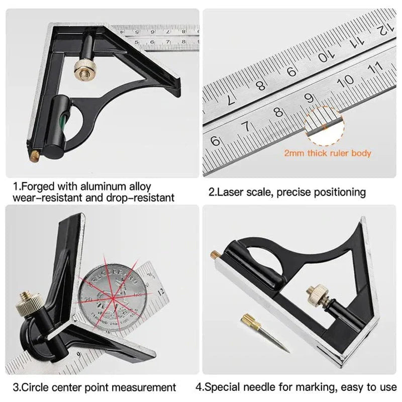 MultiAngle™ – Multifunktionales bewegliches Winkellineal-Set [50 % Rabatt]