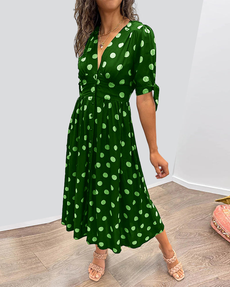 Damiana | Elegantes gepunktetes Kleid
