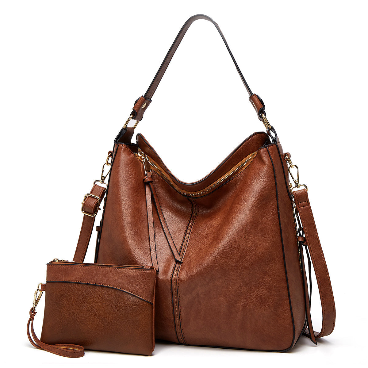 Tyra | Geräumige Lederhandtasche mit Seitentaschen