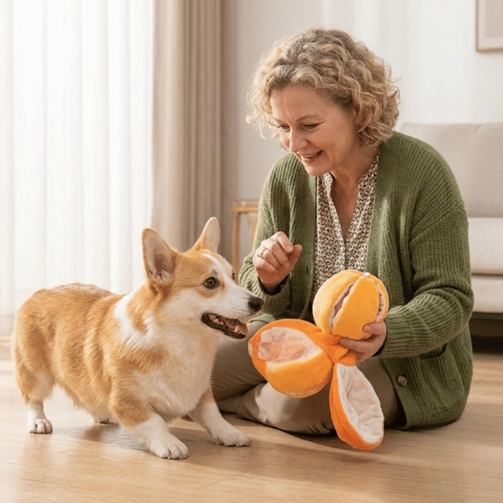 Interaktives Plüsch-Hundespielzeug mit Quietscher – Versteck-Puzzle für Leckerchen product image 2