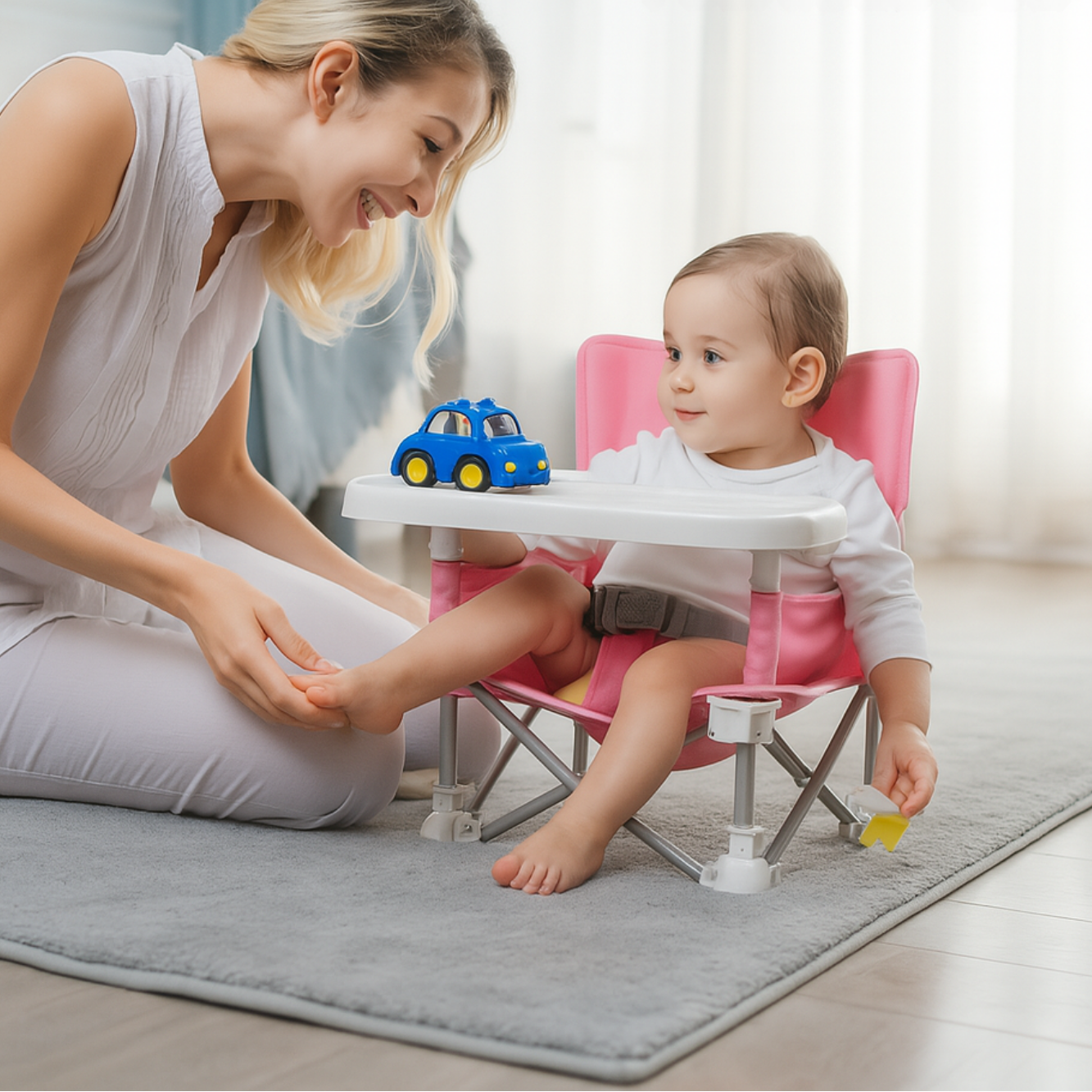 HuggleSeat™ – Tragbarer Kinderhochstuhl für sicheres und bequemes Essen zuhause & unterwegs [50% Rabatt]