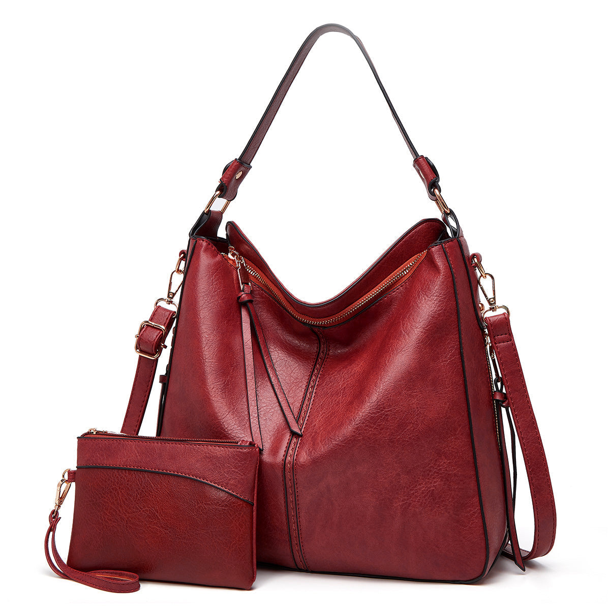 Tyra | Geräumige Lederhandtasche mit Seitentaschen