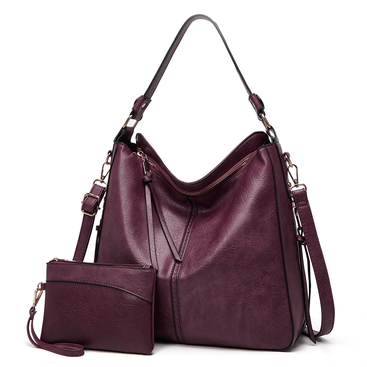 Tyra | Geräumige Lederhandtasche mit Seitentaschen