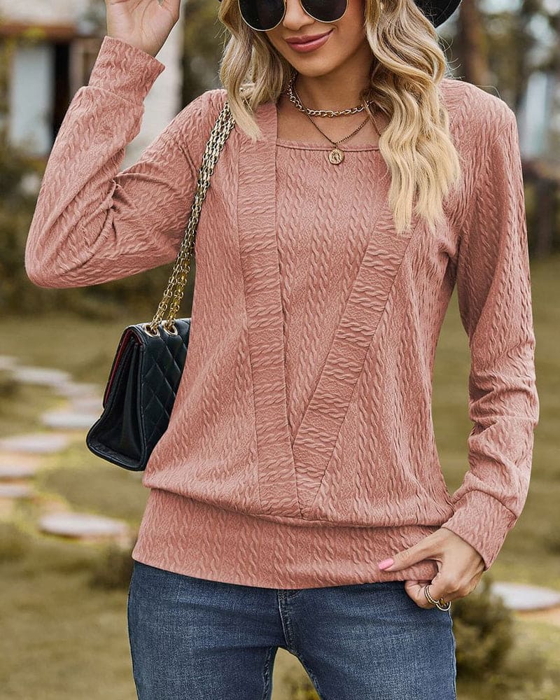 Langärmelige Bluse mit eleganter Schlichtheit für Frauen