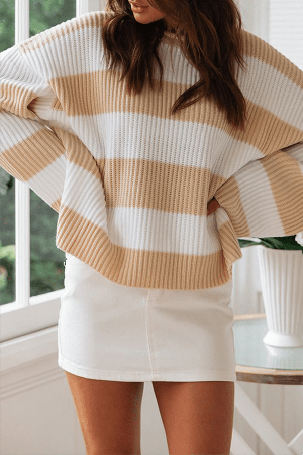 Moderner weicher Strickpullover mit langen Ärmeln Für Frauen