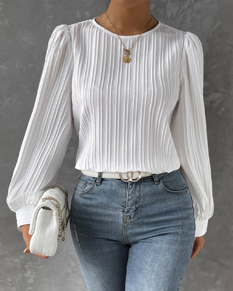 Shirt mit Rundhalsausschnitt und zeitloser Schlichtheit für Frauen
