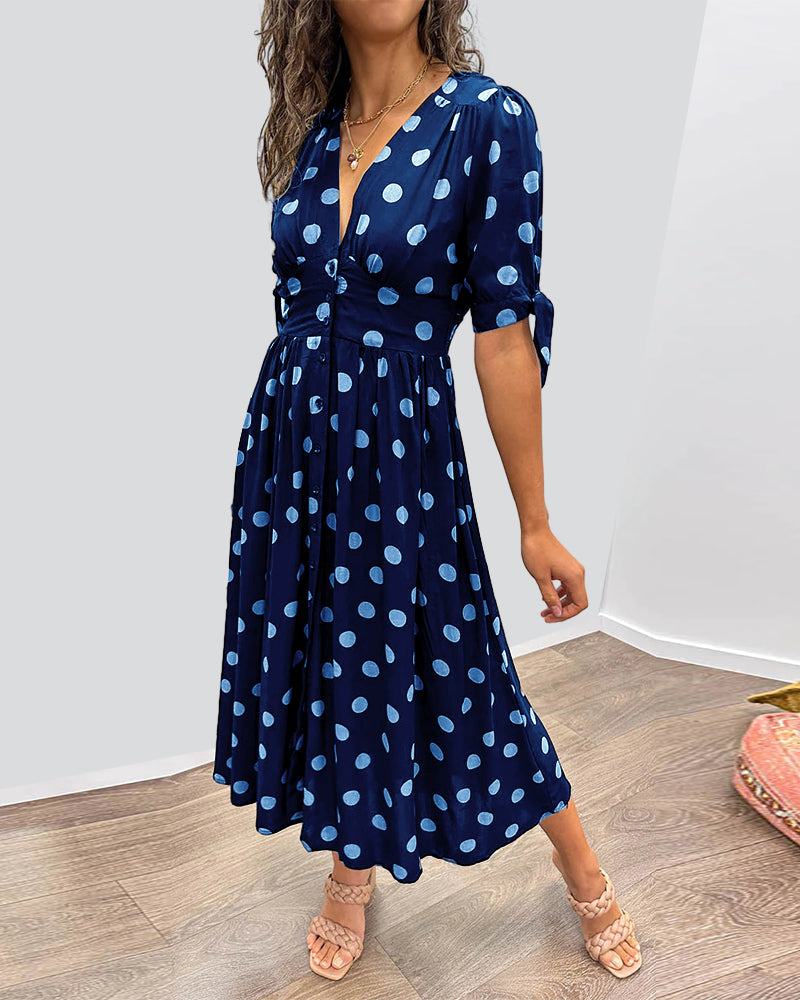 Damiana | Elegantes gepunktetes Kleid