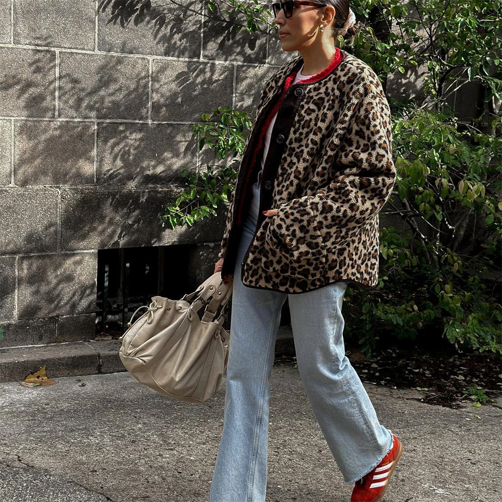 Axelle  | Frühlingsjacke mit Leopardenprint