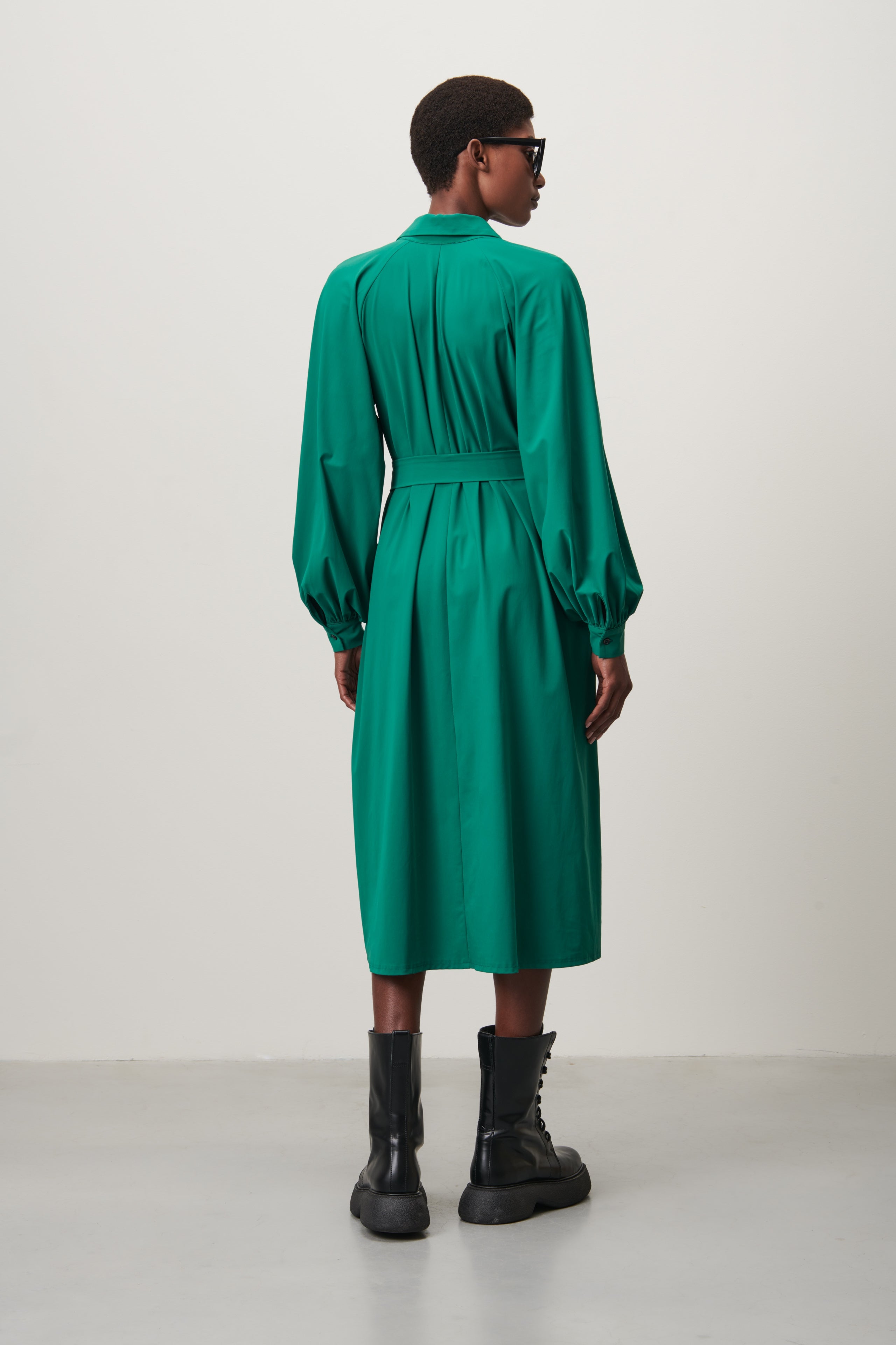 Gerrianne | Technisches grünes Kleid