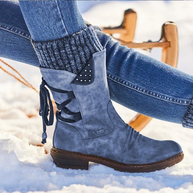 Gemütliche Wadenhohe Schneestiefel Für Winterkomfort Für Frauen