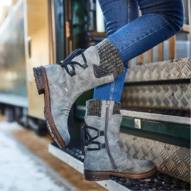 Gemütliche Wadenhohe Schneestiefel Für Winterkomfort Für Frauen