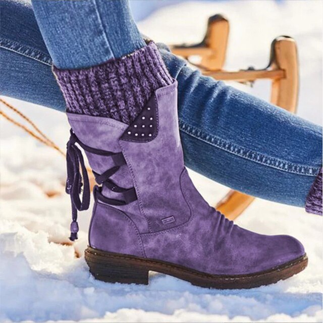 Gemütliche Wadenhohe Schneestiefel Für Winterkomfort Für Frauen