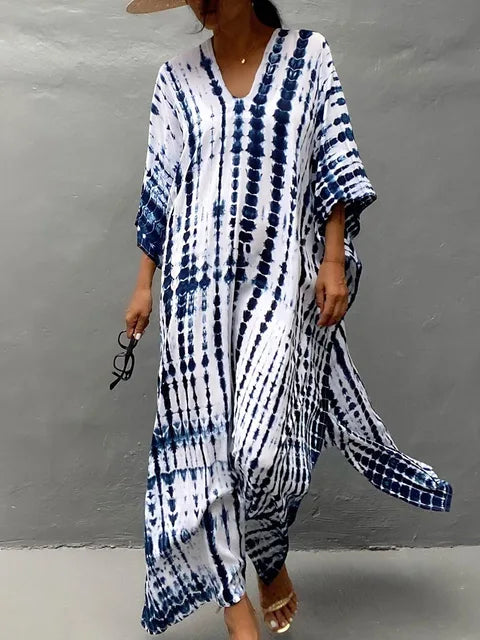 Endellion | Beach Beauty Frauen Kaftan Print Sommer Maxi Kleid