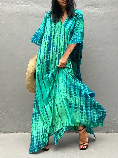 Endellion | Beach Beauty Frauen Kaftan Print Sommer Maxi Kleid