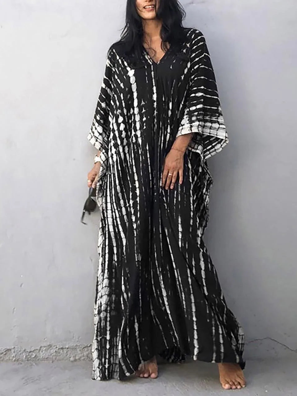Endellion | Beach Beauty Frauen Kaftan Print Sommer Maxi Kleid