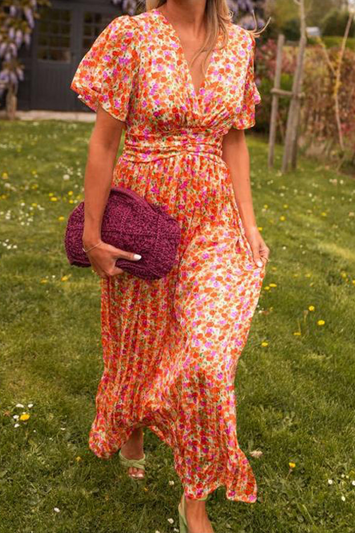 Maxikleid mit elegantem V-Ausschnitt Für Frauen