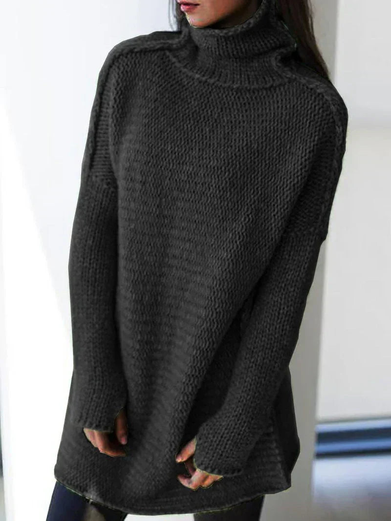 Oversize Rollkragenpullover Für Frauen