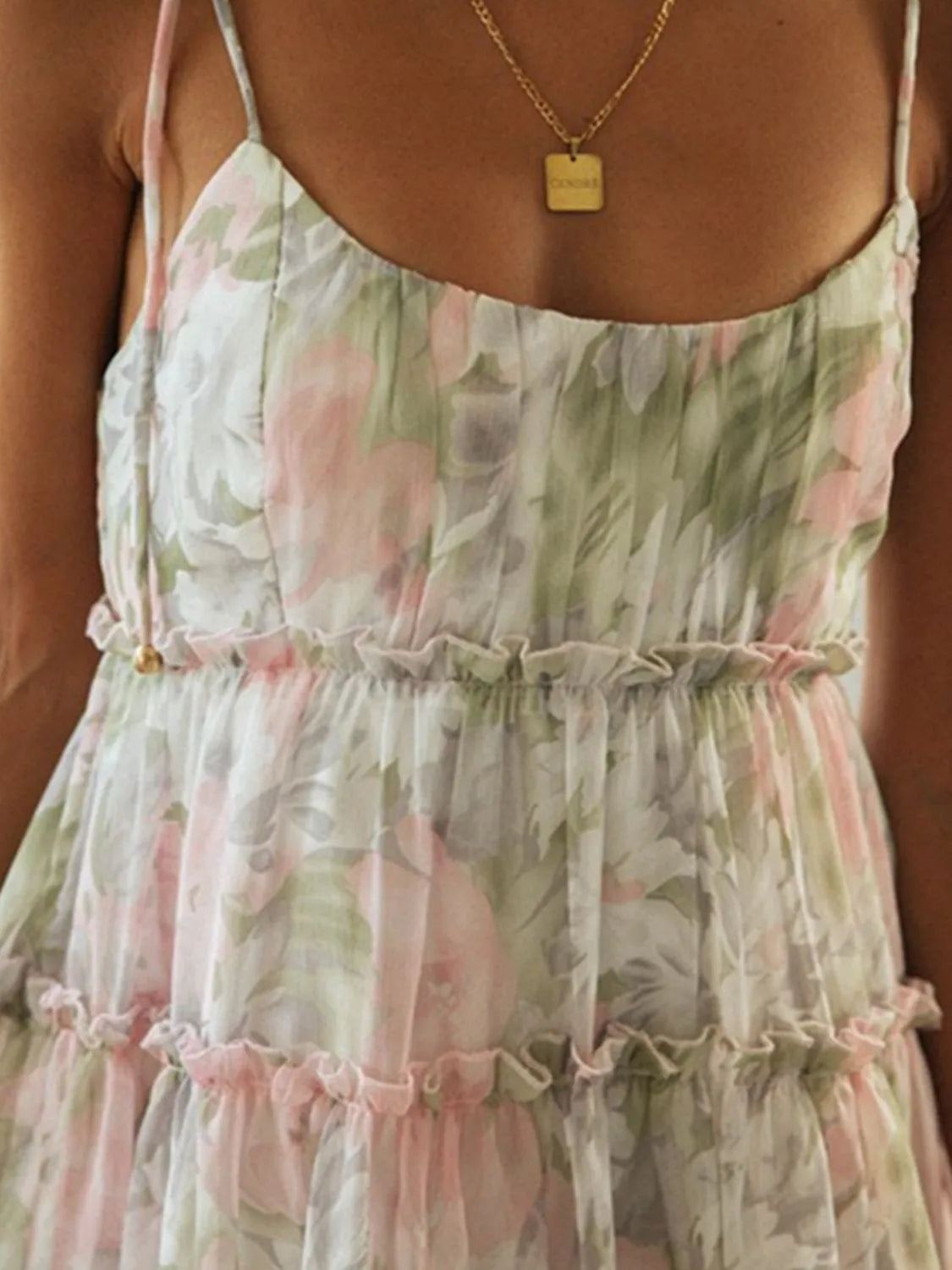 Faeryn | Minikleid mit Volants und Karree-Ausschnitt