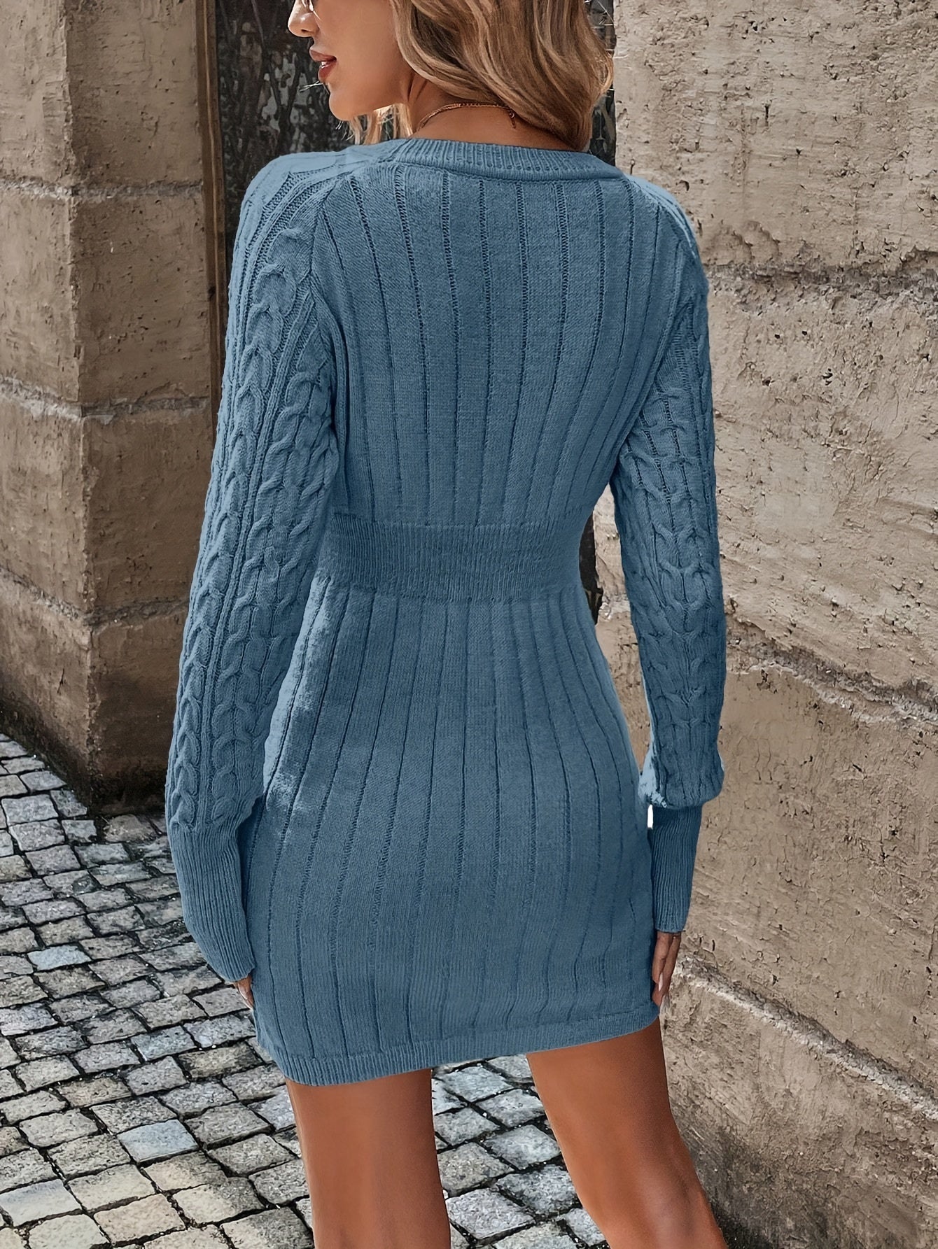 Danica | Pullover-Kleid aus Zopfstrick