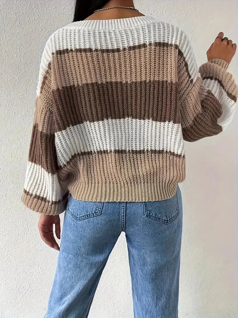 Strickpullover mit Laternenärmeln Für Frauen