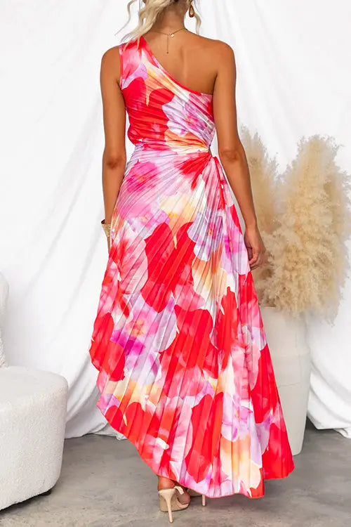 Plissiertes Sommerkleid mit fließendem Design und leichtem Stoff für Frauen
