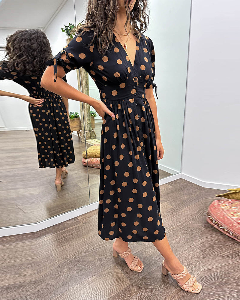 Damiana | Elegantes gepunktetes Kleid