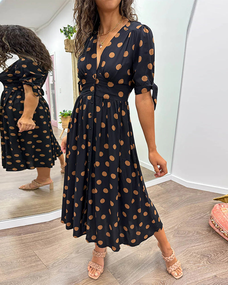 Damiana | Elegantes gepunktetes Kleid