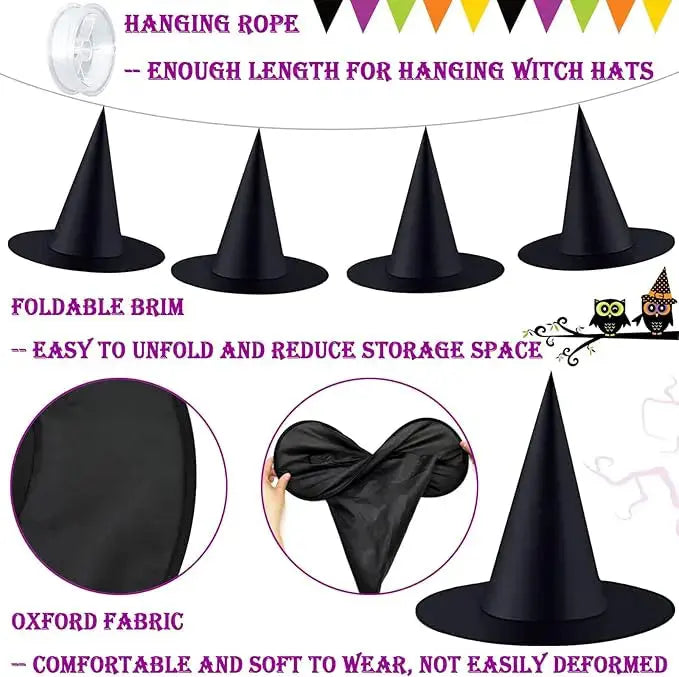 Hexenhüte™ – Unvergessliche Halloween-Atmosphäre & Gruselstimmung für Partys [6 + 6 Gratis]